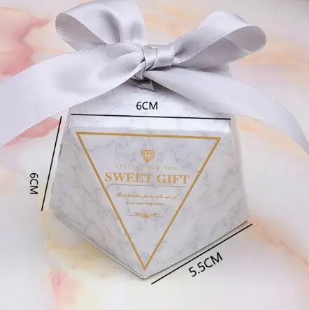 Подарочная коробка для конфет в форме бриллианта свадебной упаковки сладостей
