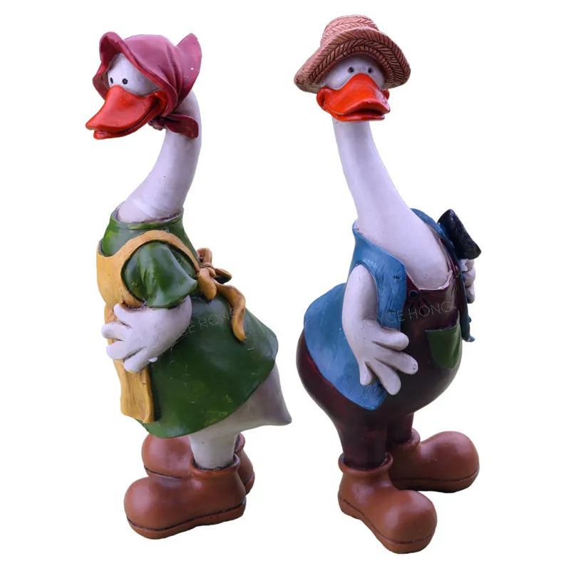 RESIN FIGURINE GARDEN ANIMAL DUCK STATUE DECOR GARDEN DECORATION RESIN FIGURINE FOR GARDEN LAWN AND YARD