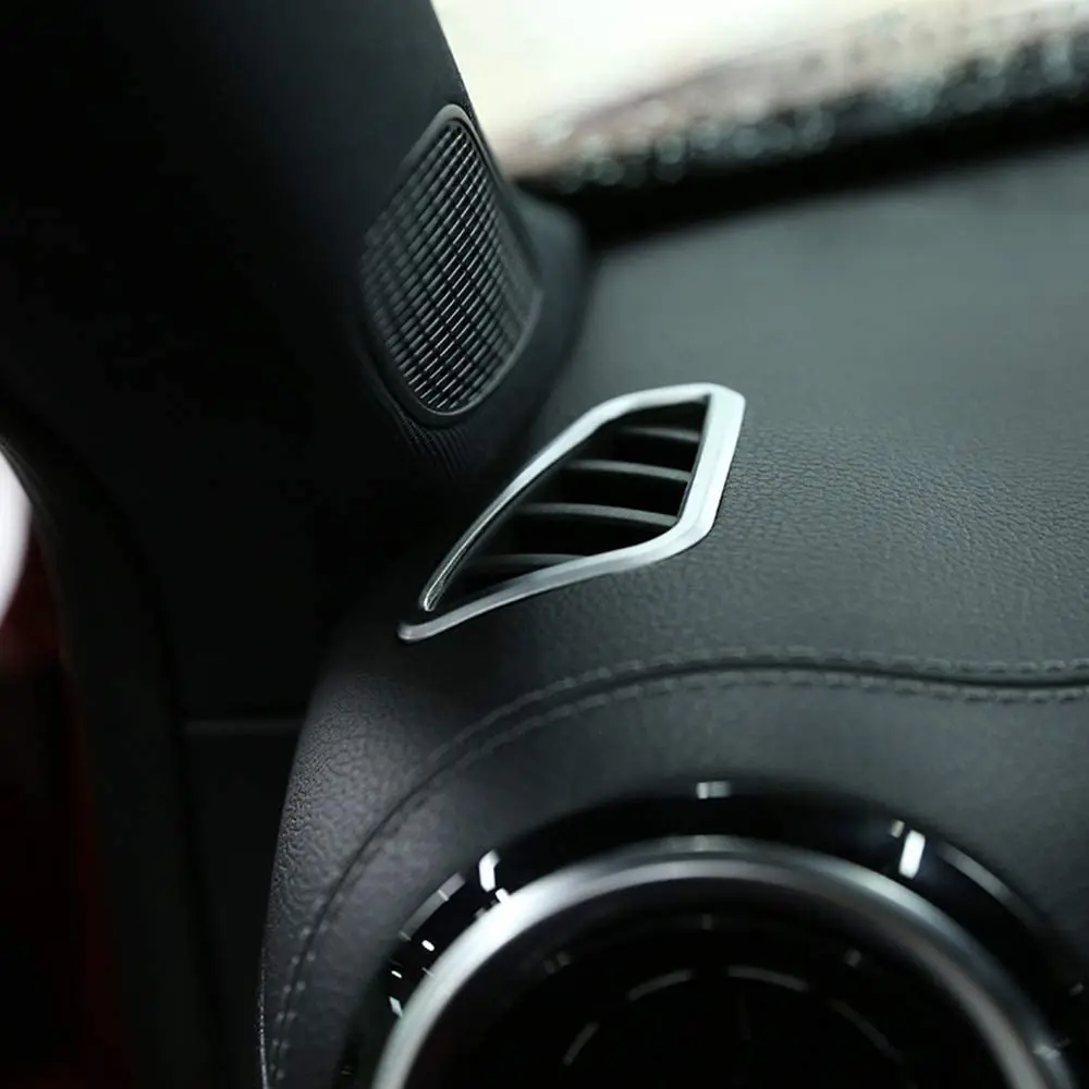 

Carbon Fiber ABS Style Matte Side Dashboard Air Conditioning Vent Frame Trim for Mercedes Benz A Class A180 W177 2019 (Matte)