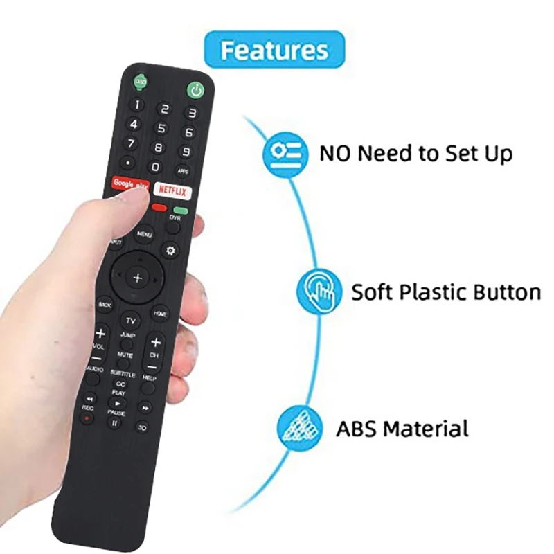 L2500V TV Remote Control For Sony RM-1028 RM-EA002 RM-ED007 RM-GA005 Smart Black |