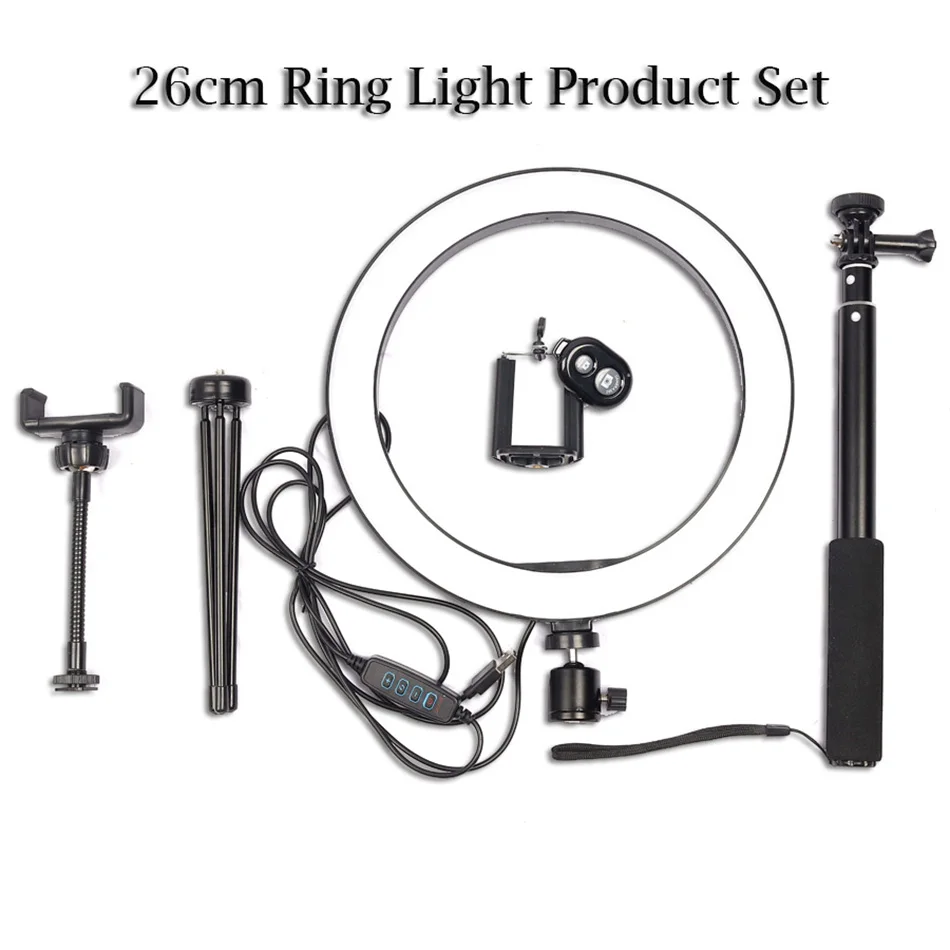10 дюймов 26 см Новое кольцо для селфи Вспышка светодиодная камера телефон
