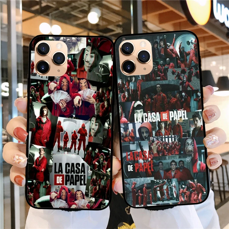 Силиконовый чехол La Casa de papel для iPhone 11 Pro Max SE2020 бумажные чехлы с изобретением денег