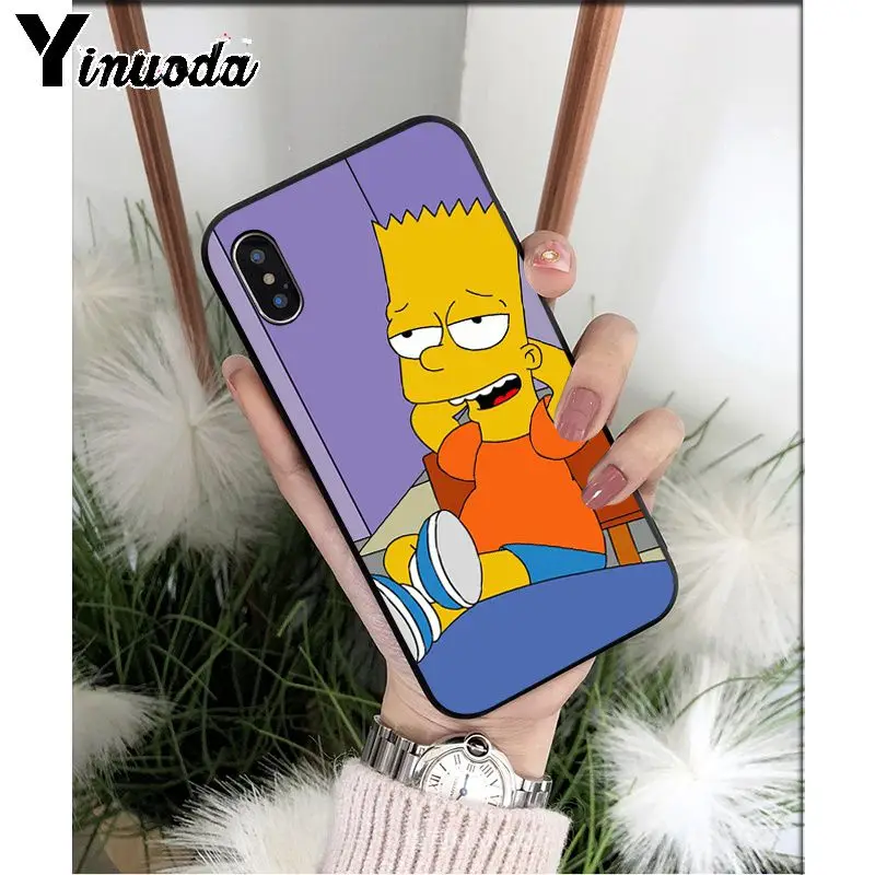 A6 Yinuoda Забавный мультфильм Симпсон аниме мягкий, силиконовый, из ТПУ чехол для телефона Apple iPhone 8 7 6S Plus X XS MAX 5 5S SE XR чехол - Цвет: A6