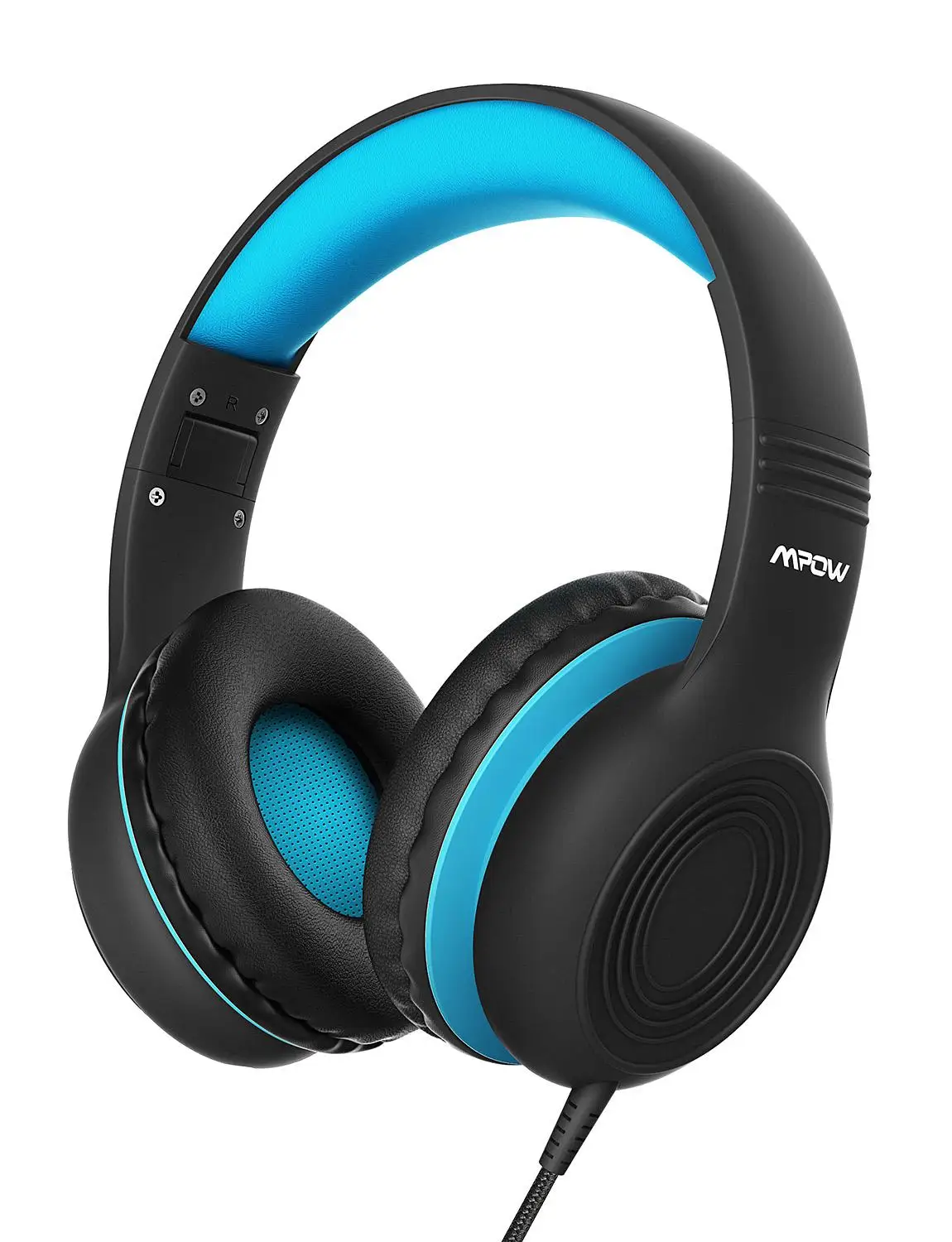 Black with Blue Mpow CH6S проводные наушники для детей с микрофоном Макс 85 дБ пищевого материала детские наушники для iPad Kindle телефонов - Цвет: Black with Blue