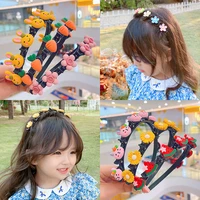 23 pcsset children cute acrylic animal cartoon flower fruit hairbands girls lovely hair hoop headbands kids hair accessories