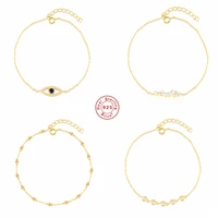 aide 925 sterling silver evil eye charm bracelets for women luxury zircon beads chain bracelet 2021 trend party fine jewelry