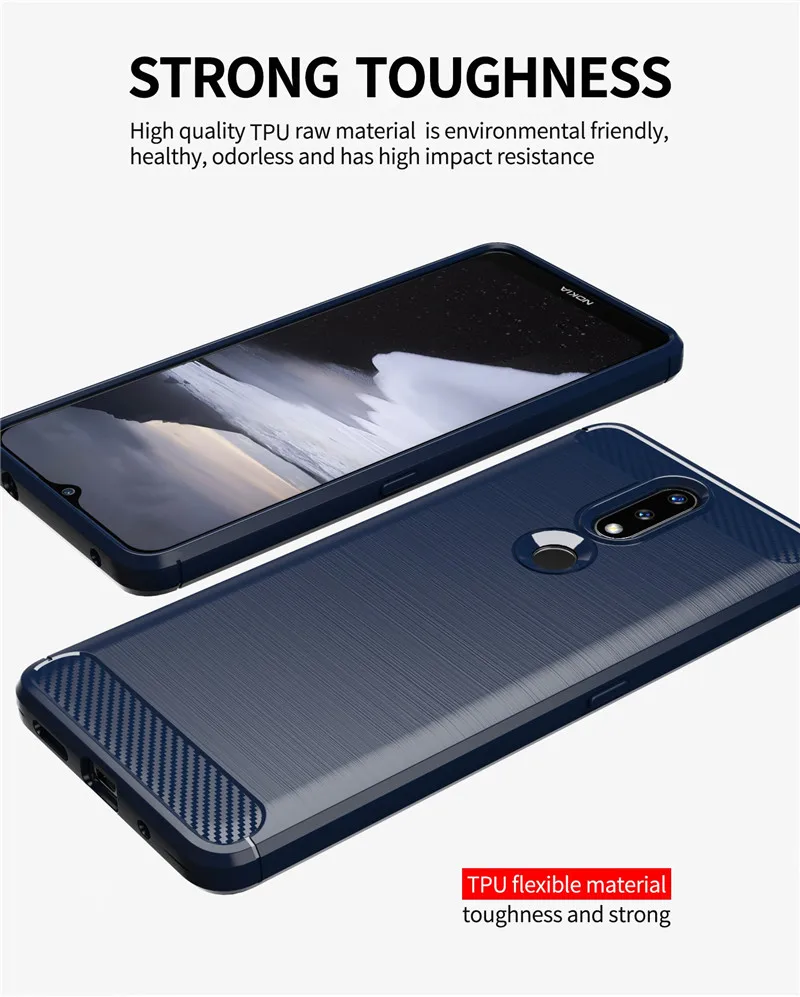 Funda a prueba de golpes para Nokia 2,4, carcasa protectora de silicona suave para tel&eacute;fono, 2,4, 5,4, 3,4, 1,4, 5,3, 6,2-3