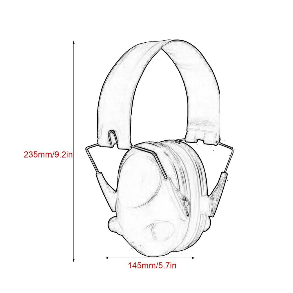 

Anti-Noise Tactical Headset TAC 6S Foldable Shooting Earmuff Soft Padded Electronic Protective Headphones For Sport Hunting