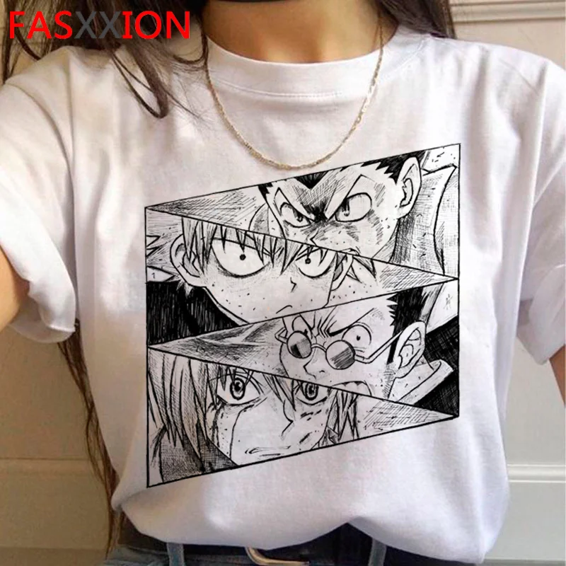 Hunter x Killua Zoldyck Kurapika Hxh мужская Японская одежда для пары гранж летний топ футболка