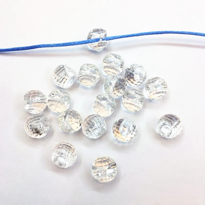 Новое поступление! (выбрать размер) прозрачные граненые шариковые бусины для