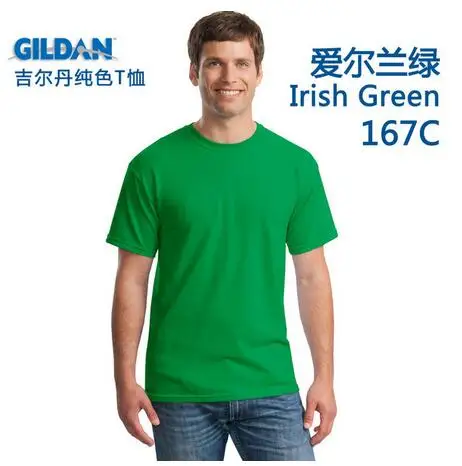 Irish Green Ваш собственный дизайн логотипа/Пользовательские изображения бренда для мужчин и женщин Diy Футболка хлопок с коротким рукавом Повседневная футболка Топ одежда t - Цвет: Irish Green