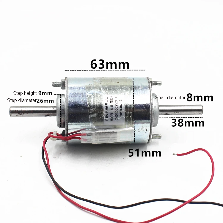 Высокая эффективность постоянного тока двигатель DC220V 3100 Поворот двойной выходной вал двойной роликовый подшипник 8 мм вал тихий ro двигатель для массажеров вентиляторы