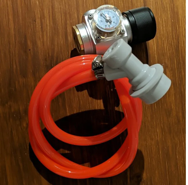 Home Beer Gas Line Assembly 5/16" PVC Carbonation Hose 0-90psi Co2 Regulator With Ball Lock&ampClamps For Bottle | Дом и сад