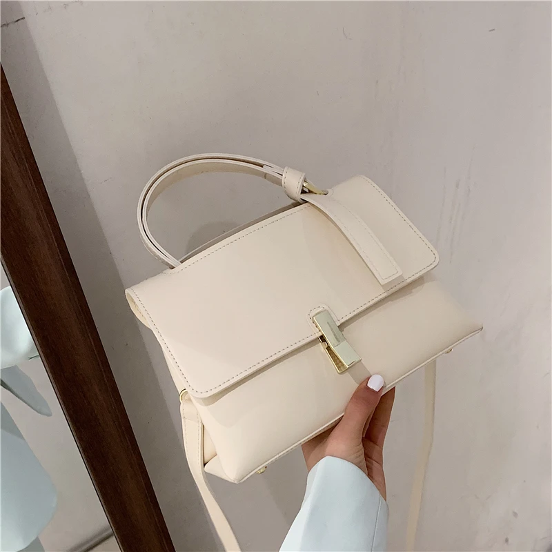 

Fashion Simple Shoulder Bags for Women 2020 New Bags Trendy PU Leather Messenger Bag Solid Small Square Bag Concise Handbag