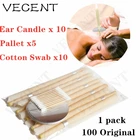 10 шт Ушная палочка ушные свечи 10 Pcs жидкость для снятия Рог ушной поднос круглый ароматерапия уход за ухо лечение Индиана свечи аромат