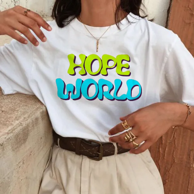 Женская футболка с короткими рукавами ERNESTNM летняя свободная принтом из