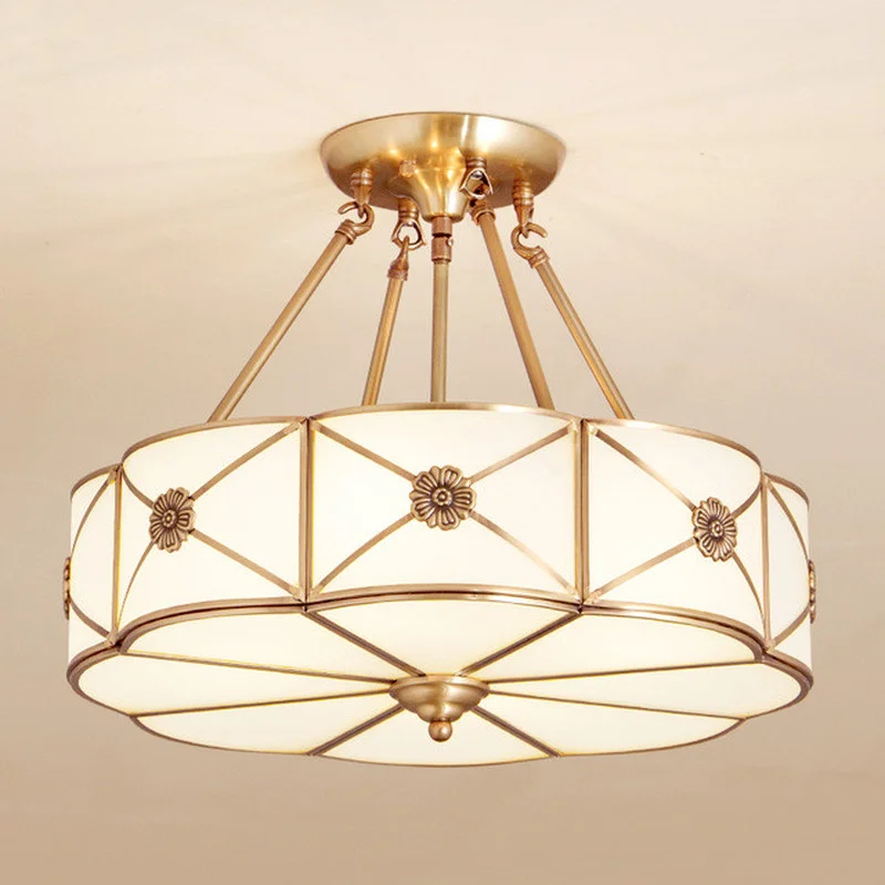 Европа блеск Медь Led подвесные люстры светильник s Стекло Спальня светодиодная