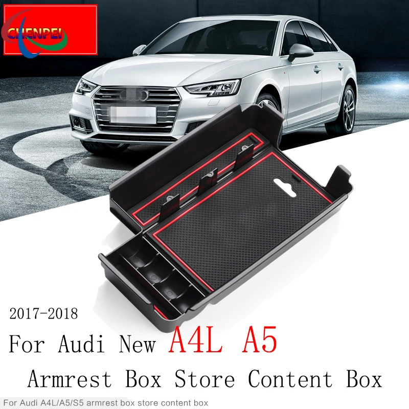 

Для Audi New A4L 2017-2018 A5 2017 подлокотник коробка для хранения Модифицированная Центральная коробка для хранения Коробка для всякой всячины отсек ...