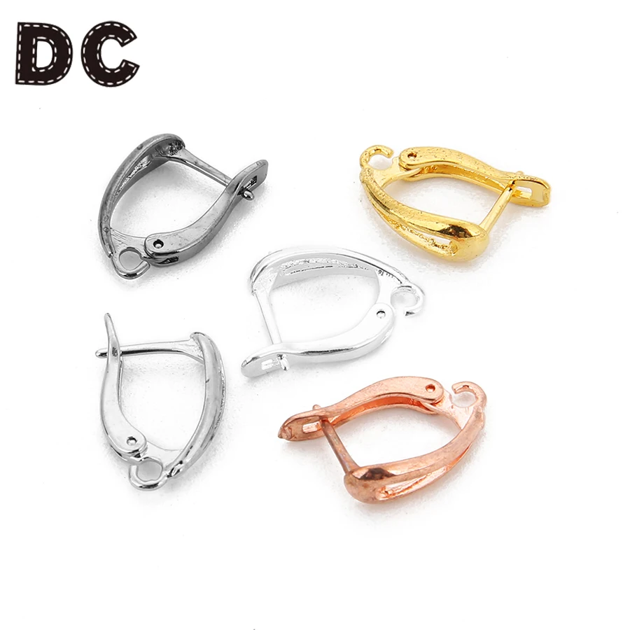 

Ciseng 10pcs/lot Earrings Hook Copper Ear Clip Clasps Buckle Accessories for DIY Drop Earring Making Craft 11*18mm