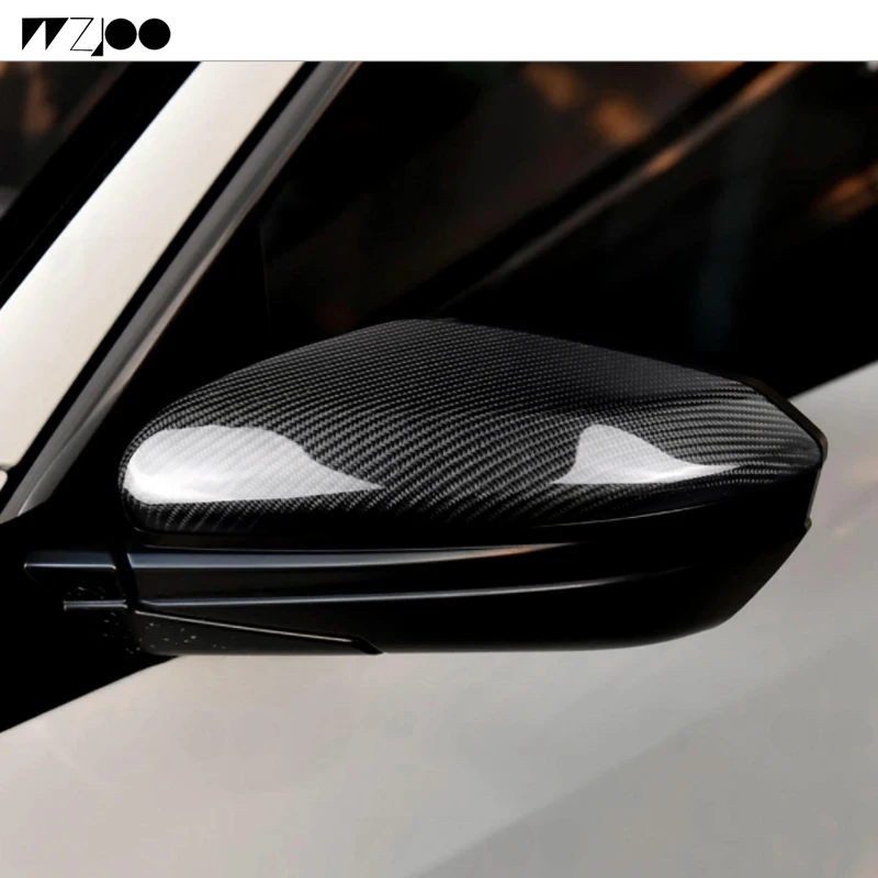 Carbon Fiber Style ABS Rear View Side Door Mirror Wing Cover Rearview Caps Fit For Honda Civic 2016-2018 auto Accessories | Автомобили и