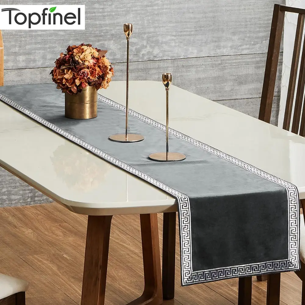 Topfinel геометрические настольные бегунки современная роскошная скатерть для