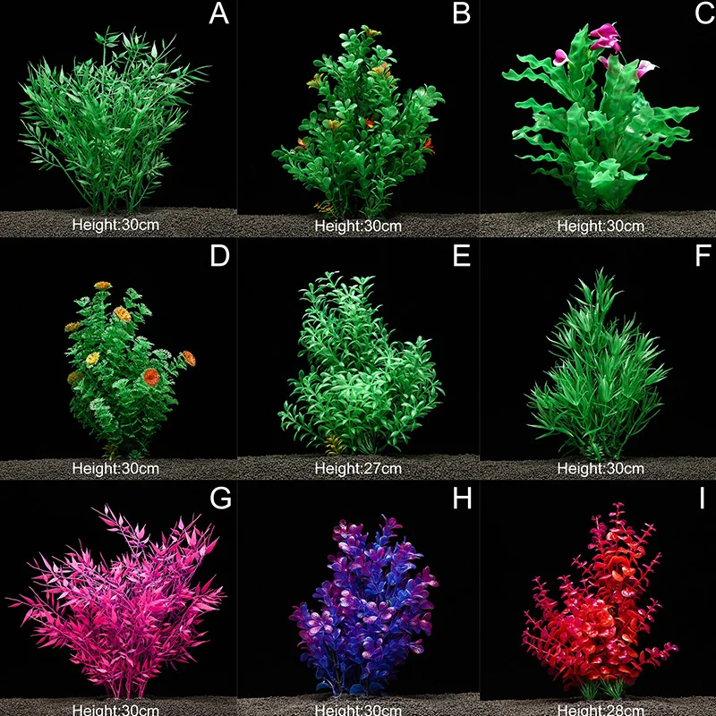 Искусственные Силиконовые Пластиковые Зеленые растения имитация акваразных