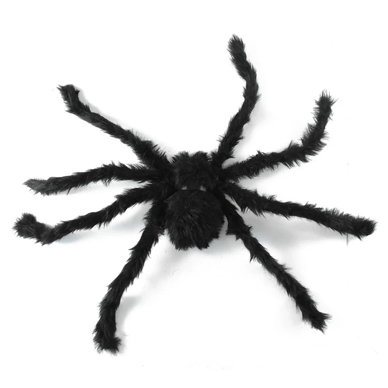 Новый большой черный плюшевый паук ужас Хэллоуин вечерние реквизиты для