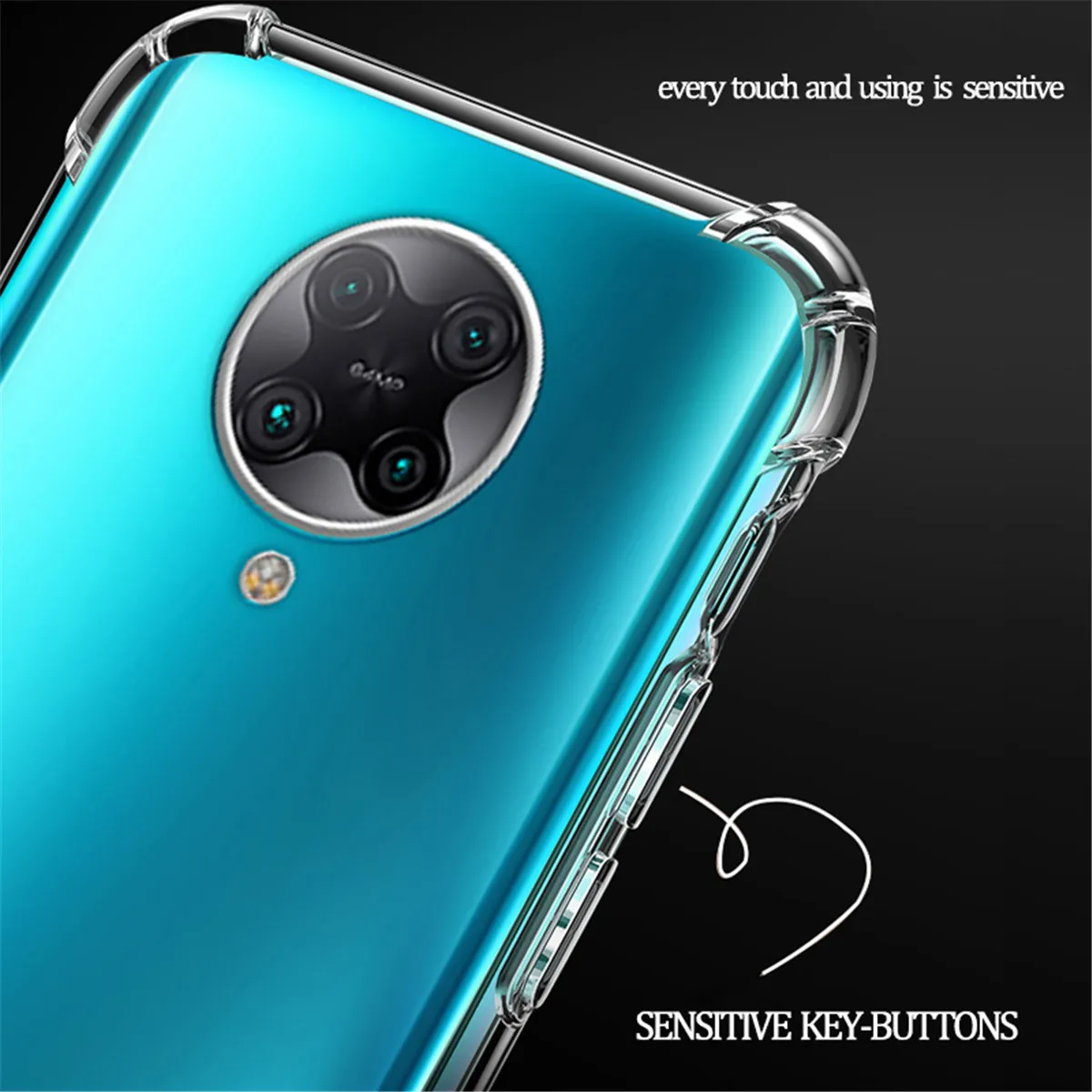3-in-1 pelicula glass For pocophone poco f2 pro Transparent Airbag Case pocofone Armor BackCover xiaomi poco-f 2-pro | Мобильные