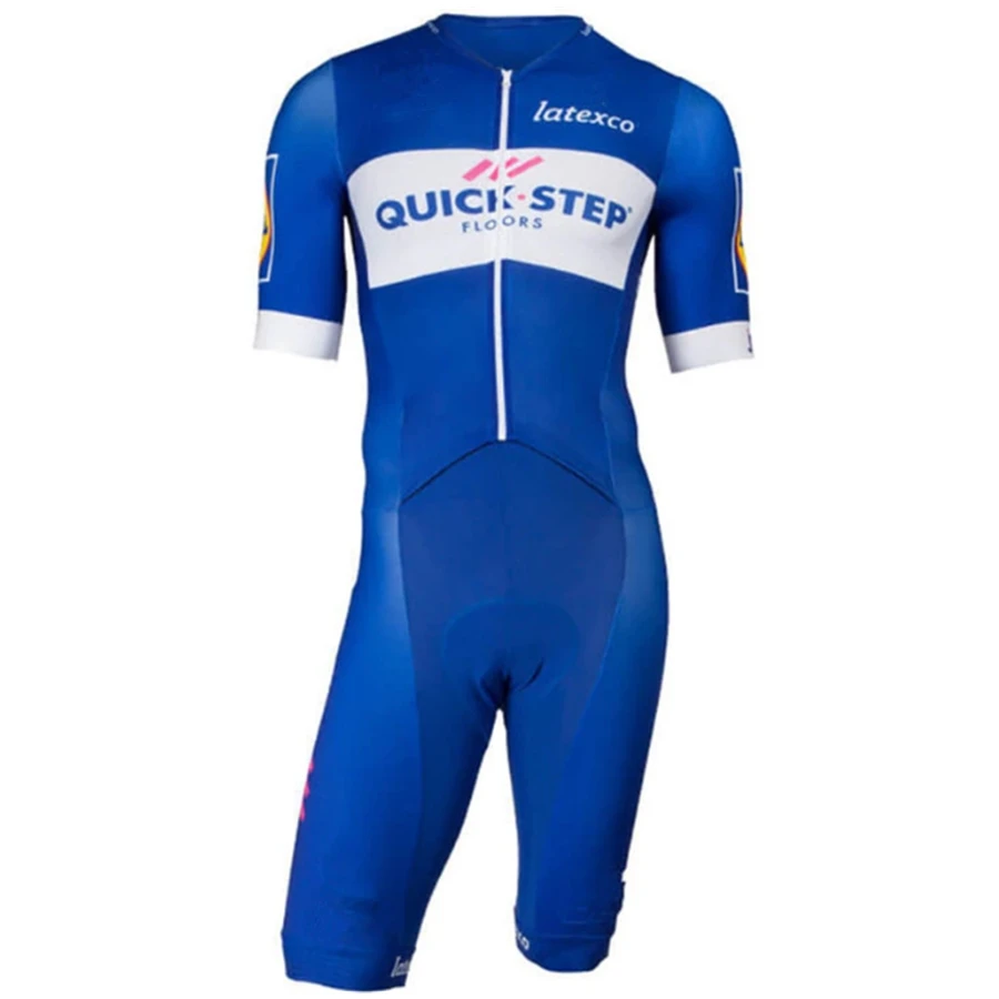 

QUICK STEP men summer skinsuit short sleeve cycling jersey MTB clothing running swiming suit maillot ciclismo hombre triathlon