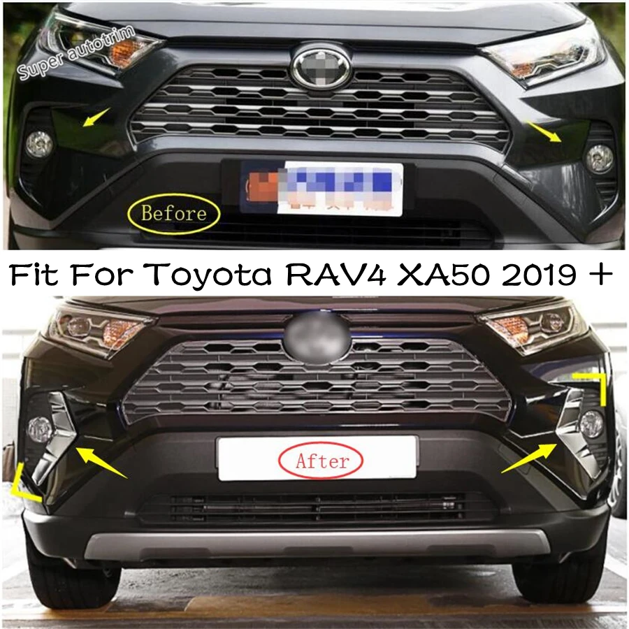 

Front Fog Light Foglight Lamps Eyelid Eyebrow Cover Kit Chrome For TOYOTA RAV4 RAV 4 XA50 2019 - 2022 Accessories Exterior