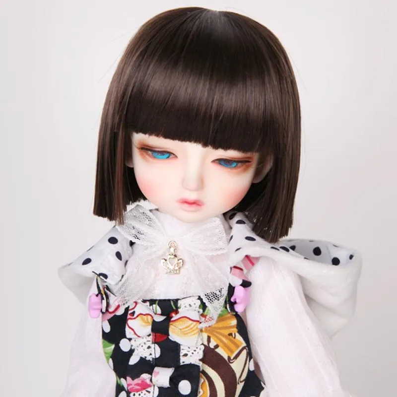 1/3 1/4 1/6 1/8 высокотемпературный короткий черный прямой парик Bjd SD Hair|1/6 bjd wig|bjd wig1/6 |