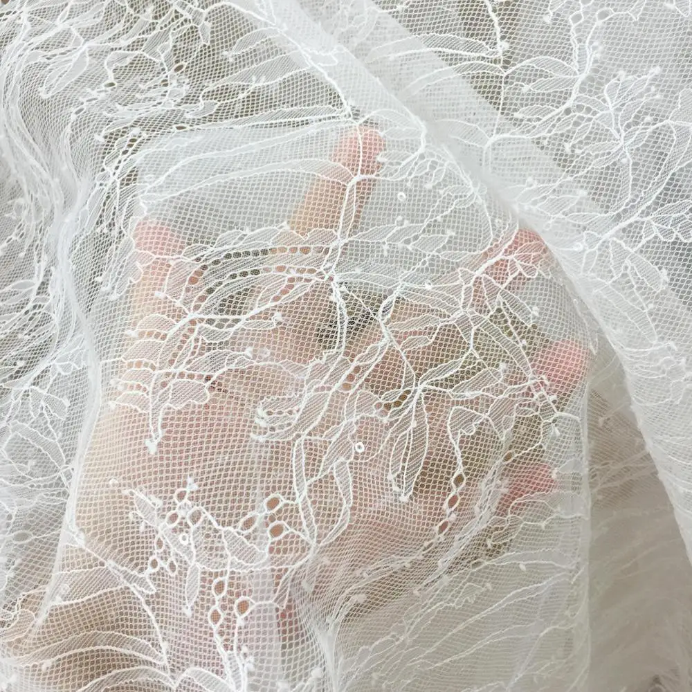 5 ярдов/партия кружевная ткань с блестками и вышивкой в виде листьев многослойная