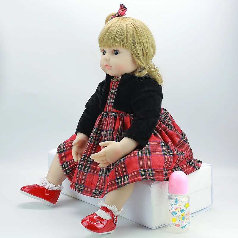 Reborn Baby 55 см Мягкая кукла из силикона Boneca Женская Кукла Brinquedos прекрасная