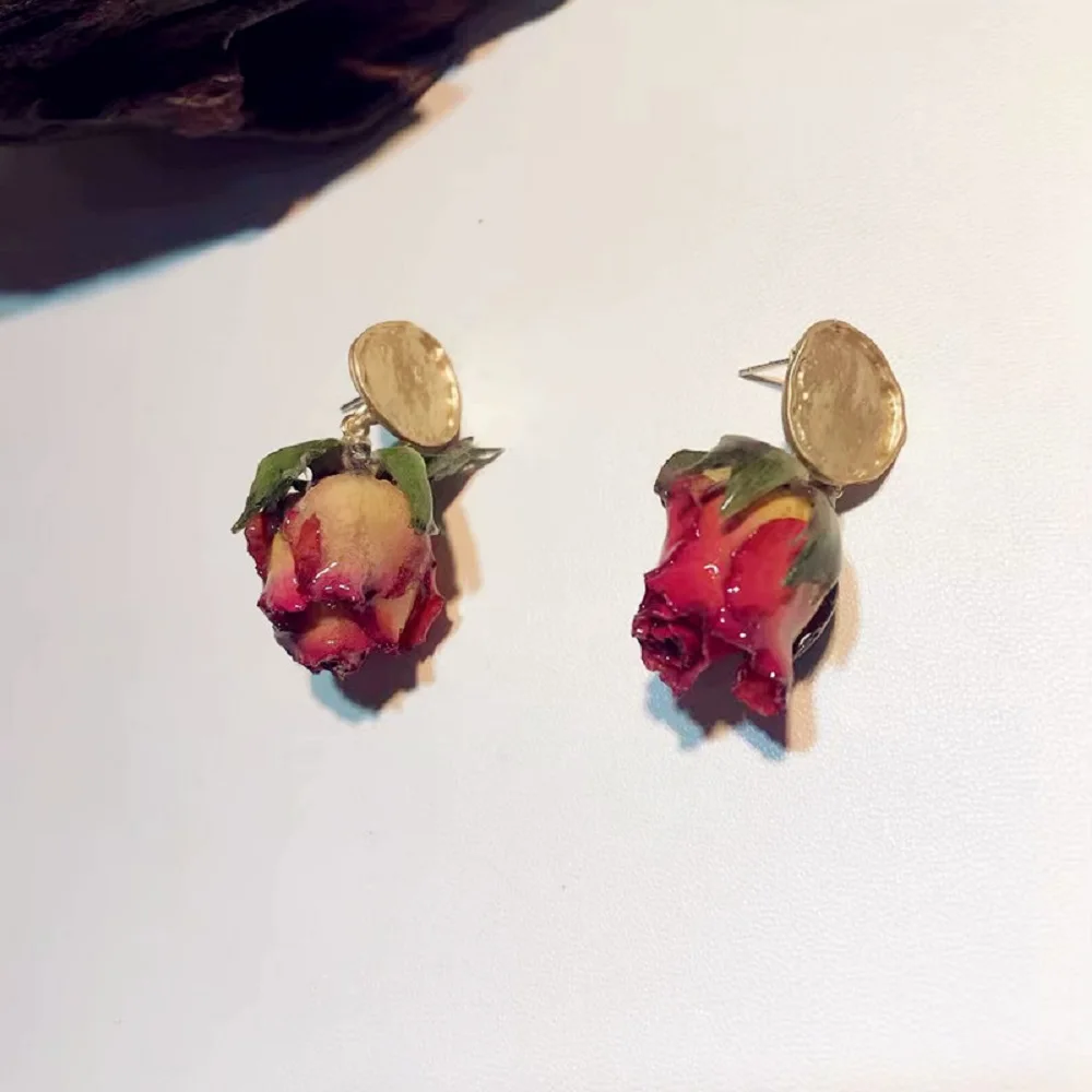 Женские металлические серьги-подвески вечная роза | Украшения и аксессуары