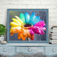 diamond painting flowers colorful floral jewel cross stitch handmade 5d diy paint full drills home decor nordic adults crafts