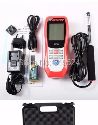 ГОРЯЧАЯ проволока Анемометр ИК Термо для системы вентиляции ST-733 | Инструменты