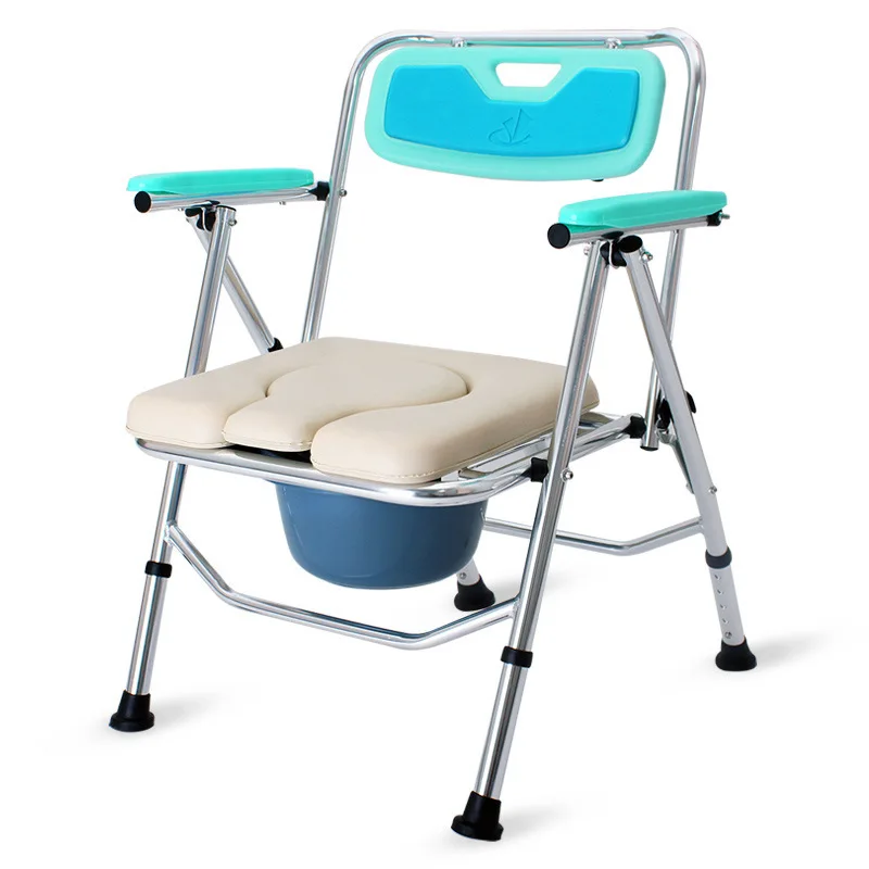 

Aluminum alloy toilet chair for the elderly Mobile toilet chair for disabled pregnant women 7900.