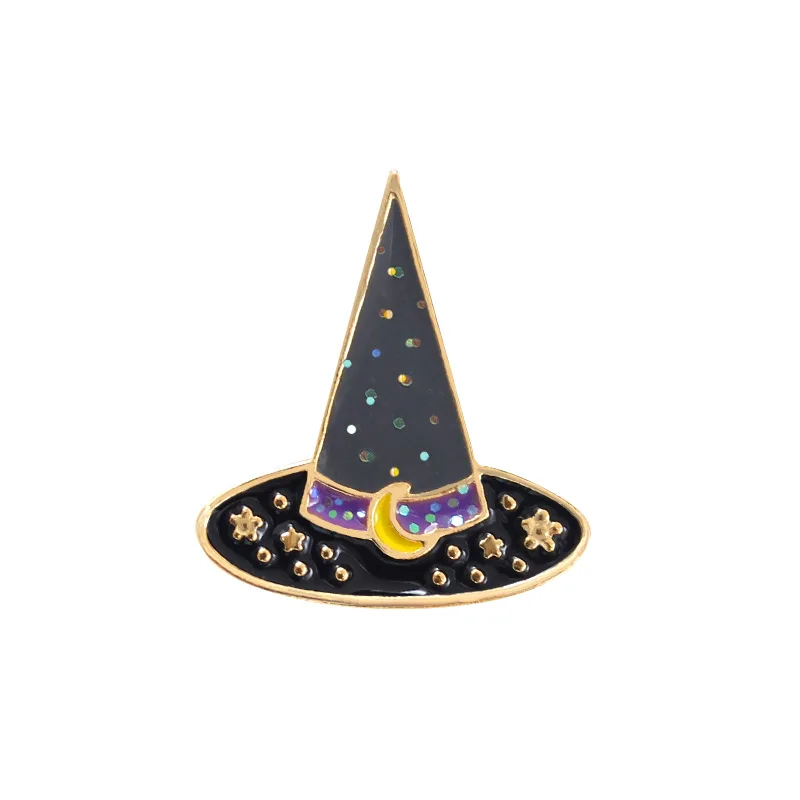 3pcs/set Halloween Sweet Witch Fairy Bar Magic Hat Pins Brooch Enamel Pin Backpack Cloth Lapel Badge Jewelry Gift for Women | Украшения и