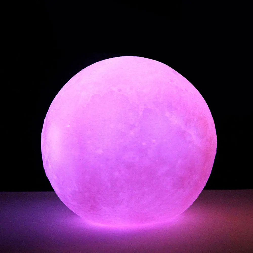 

Moon Light Multicolor Home Decor Desk Lamp 3D Print Moon Lamp Brightness Battery 11cm Perfect Gift Earth Creative Personality