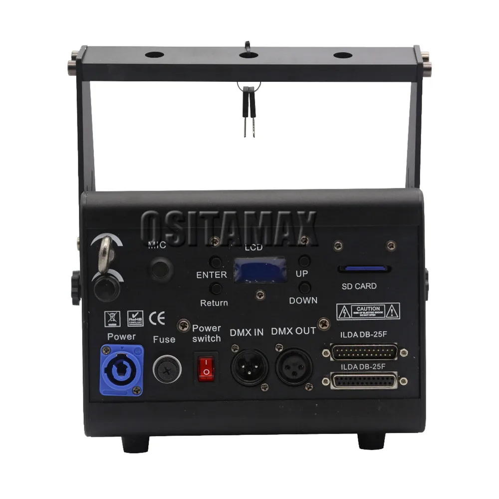 Вечерние DJ Лазерный светильник RGB 1000 мВт лазерный проектор анимация DMX512 контроль