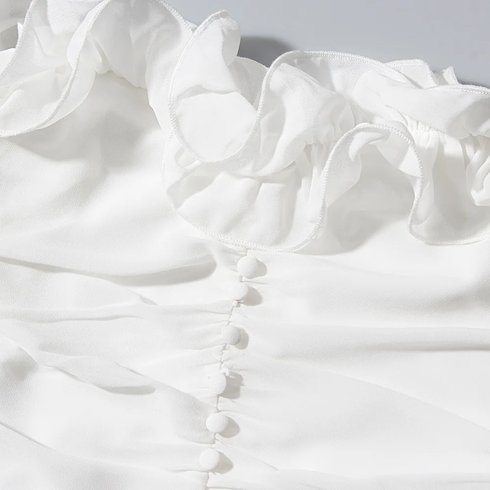 

Bodycon Dress Women Party Dress Mini 2021 New Arrivals Ruffle Dress House of Cb White Celebrity Evening Club Dress High Quality