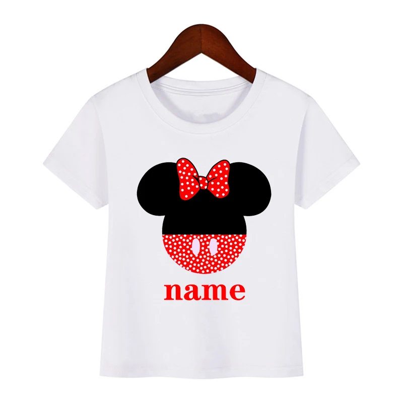 Футболка для мальчиков и девочек с персонализированным принтом мыши детские