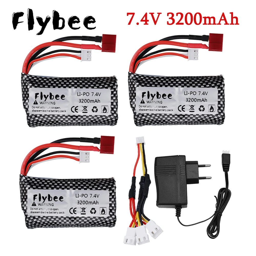 18650 7 4 V 3000 MAH 3200mah литий полимерный аккумулятор 2S для Wltoys 144001 10428 12428 12423 Q46 RC
