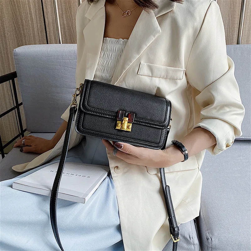 

France Non-mainstream Bags Female 2020 Summer New Style Fashion Korean-style High Grade Textured Shoulder Square Sling Bag WOMEN
