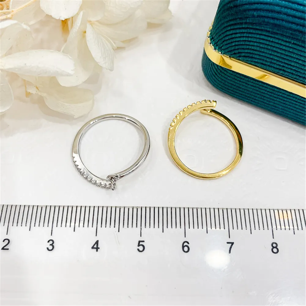 

Fashion Rings Resizable Design Rings Base 925 Sterling Silver Pearl Rings Settings Women DIY Pearl Rings Accessory No Pearl