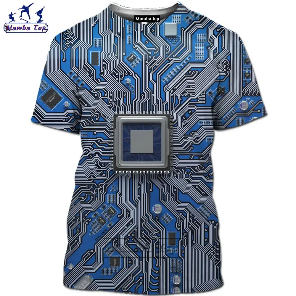 Футболка Mamba Мужская с 3D-принтом тенниска электронными ЧИПАМИ манга забавная