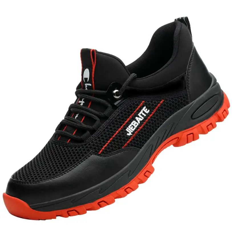 

JX637 Mens designer shoes steel toe cap Anti-smashing anti-piercing work & safety boots lightweight impact resistant male shoes