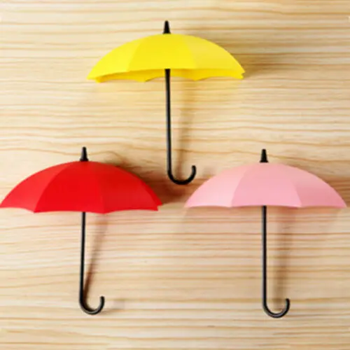 

Hanger 3PCS Umbrella Kitchen Holder Door Organizer Bathroom Wall Decor Hook Key