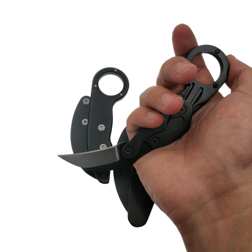 

Mechanical Claw Karambit CS GO Interesting Survival Ring Knife Pocket Folding Tactical Knife Mini EDC Multi with Clip