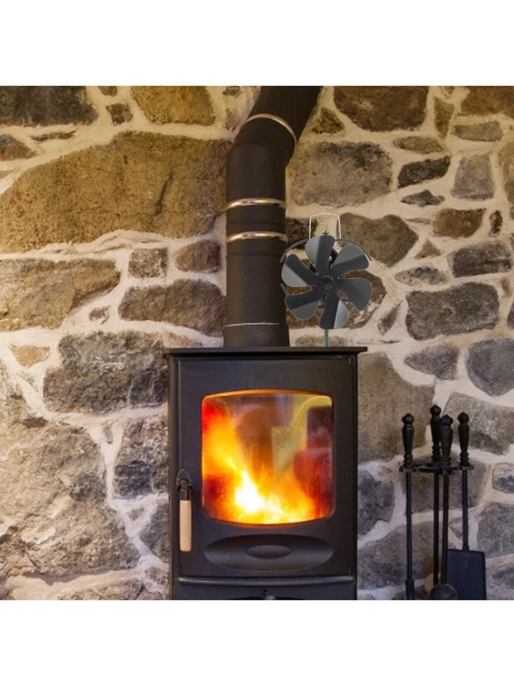 Fireplace Fan Heat Powered Self-Powered Wood Stove Thermoelectric For Gas / Pellet Log Burning Stoves Overheat Protect | Обустройство